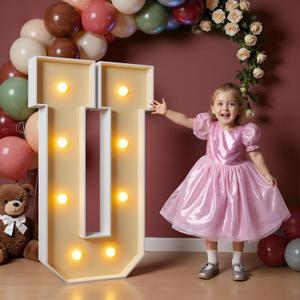imprsv 3FT Block Marquee Letters Light Up Letters for Birthday Baby Shower Party Backdrop Decor, Large Light Up U for Wedding Decorations Engagement Party Decorations