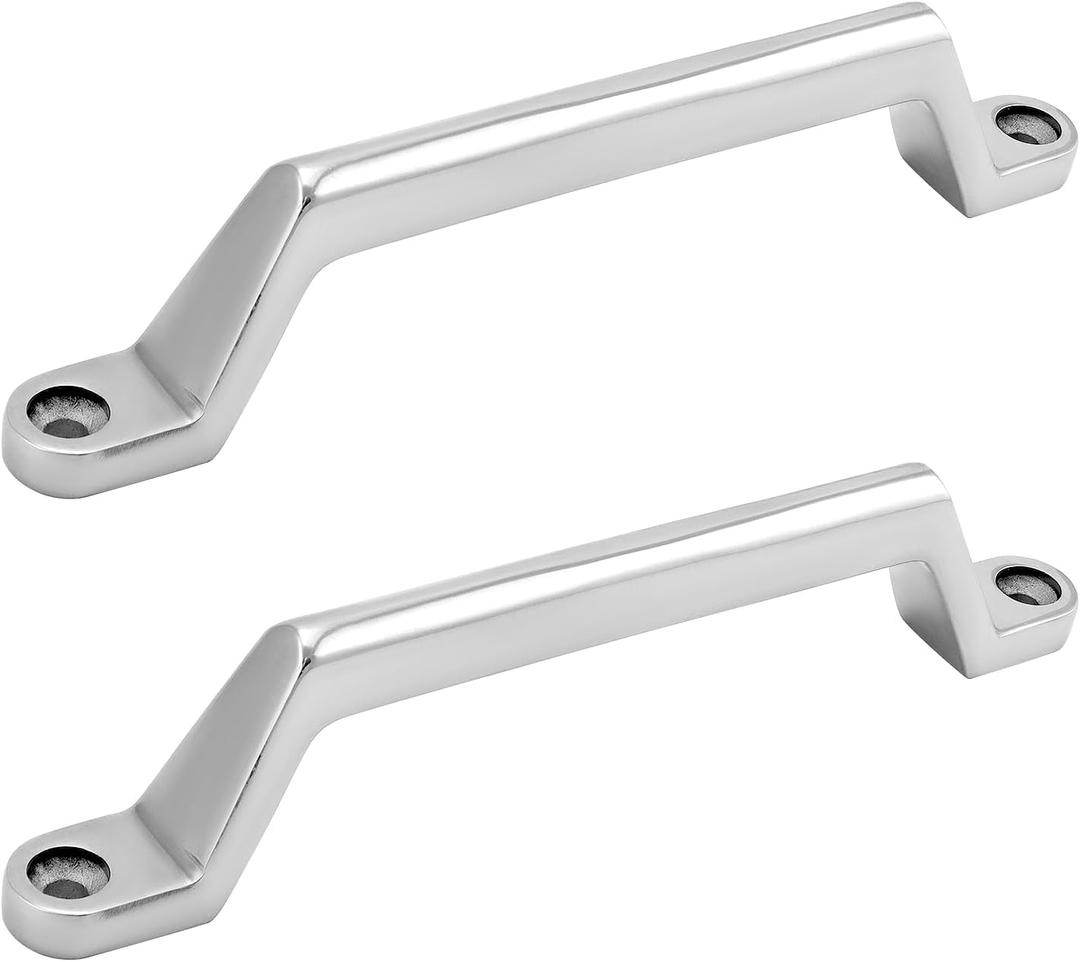 QWORK 2 Pack RV Grab Door Handles - Heavy Duty 304 Stainless Steel Boat Handles Grab for Marine, RV, Camper, Trailer, Truck