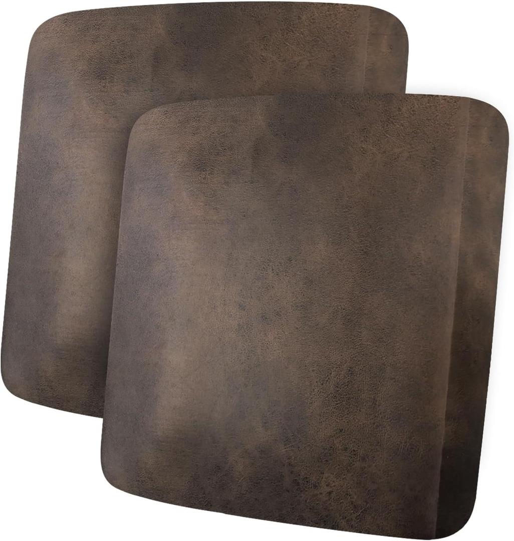 Leather Look Couch Cushion Covers Sofa Seat Slipcovers Sets Couches Furniture Protector for Sectional Armchair Loveseat Pets Kids Stretch Spandex Fabric (2 Cushion Loveseat, Brown)