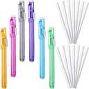 Outus 36 Pieces Eraser Pen Retractable Mechanical Include 6 Packs Eraser Pen and 30 Erasers Refill for School Office Painting Writing(Clear Color)