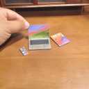Dollhouse Decoration Miniature Accessories Dollhouse Worlds Smallest Computer Laptop Tablet Phone Simulation Accessories for Doll 1:6 1:12 Miniatures Play Set (Titanium Colour)