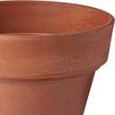PSW OT35TC Traditional Pot, 14 by 13-Inch, Plastic/Stone/Wood Composite Plant Traditional Pot No Drainage Hole (Drillable), Indoor/Outdoor Planter, Terra Cotta Color, 14x13