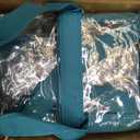 Clear Vinyl Zippered Storage Bags (3-Pack) 40L Sturdy Storage Bags for Sweaters, Blankets, Comforters, Bedding Sets and Much More! (Turquoise, 18x15x9)