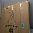 Cocktail Table 28in Portable Folding Bar Height Table, Compact Round High Top Plastic & Steel Bistro with Removable Legs, for Indoor Outdoor RV Patio Catering Parties Commercial Events-White