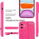 MOWIME Compatible with iPhone 11 Case with Strap Wrist, Cheetah Print Shockproof Soft TPU Protective Cover for Women Girls, Slim Anti Scratch Case for iPhone 11 6.1 Inch, Hot Pink