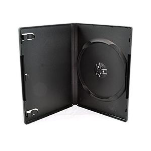 25 Pack Maxtek Standard 14mm Black Signle Disc DVD Cases with Outter Clear Sleeve