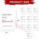 6 x Set of 10 Funny Paires Well with Retirement Wine Labels, Retirement Gifts for Women Men Wine Bottle Stickers