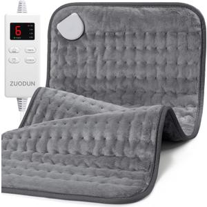 Heating Pad for Back, Neck, and Shoulder Pain Relief, Electric Heat Pad with 6 Heat Levels, Moist Heat Option, Auto Shut-Off, Birthday Christmas Gifts for Women Men Mom Dad Grandma, Gifts for her