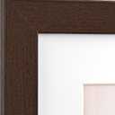 Momentworth 16x20 Picture Frame with Mat for 11x14 Set of 3, Dark Brown Wood Grain 16x20 Frames for Wall Mounting (3 Pack, Walnut)
