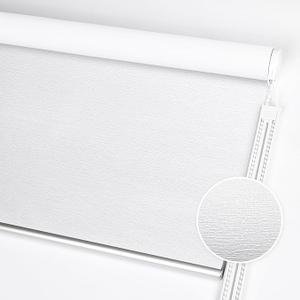 ALLBRIGHT 100% Blackout Roller Blinds for Windows, Shades for Indoor Windows with Striped Jacquard, UV Protection Fabric, Window Shades for Home,Office, Easy to Install, White, 25" W X 72" H