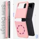 Magnetic for Samsung Galaxy Z Flip 5 Case Slim & Military-Grade Protection Magnetic Phone Case,Pink 21-zflip5-02