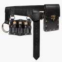 Kotora inRenaissance Costume Accessories Casual Belt Pouch Fanny Pack Potion Bottle Skirt Hike Set Medieval Festival Halloween (Black)