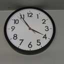 AKCISOT 12 Inch Wall Clock Silent Non-Ticking Modern Wall Clocks Battery Operated - Analog Classic Clock for Office, Home, Bathroom, Kitchen, Bedroom, School, Living Room(Black)