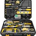 Liakai 168 Piece Socket Wrench Auto Repair Tool Combination Package Mixed Tool Set Hand Tool Kit with Plastic Toolbox Storage Case