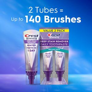 Crest 3DWhite Brilliance Deep Stain Remover Brilliant White Toothpaste  3.1oz/2pk