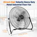 20 Inch Floor Fan, Max 4650 CFM Industrial Fan, 3-speed and 360Adjustable Tilt, Metal Construction and Aluminum Blades, Ideal for Warehouse, Workshop, Factory, Garage