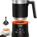 Milk Frother and Steamer - 5 In 1 Milk Frother Electric 11.8oz Automatic Milk Steamer Hot & Cold Foam Maker and Milk Warmer - Dishwasher Safe & Silent Working for Coffee,Latte,Cappuccino,Hot Chocolate