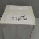 D'Lifeful Kitchen Utensil Holder for Countertop  7" x 7" Large Utensil Holder for Kitchen Counter  Farmhouse Spatula & Cooking Tools Organizer  White Metal Crock for Modern Aesthetics