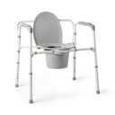 Medline Steel Bariatric Commode, Gray