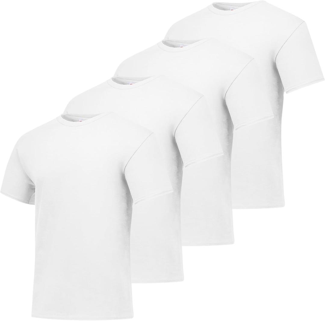 Hanes Men's Essentials Tshirt 4 and 6 Packs, ComfortSoft Tee, Cotton Shirt for Men (X-Large)