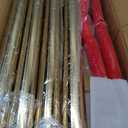 4 Pack Gold Stanchions and Velvet Ropes Set, Stainless Steel Crowd Control Barriers, 3Pcs Red Carpet Ropes and Poles for Party Supplies,Photobooth Accessories, Prom,Birthday,Business,Wedding, Museums