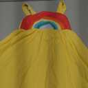 Frogwill Toddler Girls Fifties Summer Dress Blue Rainbow (5T, Yellow)