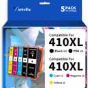 Remanufactured Ink Cartridge Replacement for Epson 410 410XL T410 T410XL Ink Cartridges Combo Pack for Expression XP-530 XP-630 XP-635 XP-640 XP-830 XP-7100 Printer (5 Pack)