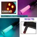 Smoke Machine Handheld CO2 Fog Machine with RGB Lights Cannon Jet Machine Stage Effect Equipment Tube D3.35inch w/ 3m Hose, for DJ Stage, Party, Wedding, Special Event, Music Festival