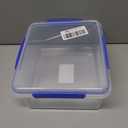 Sistema KLIP IT Food Storage Container, 5 L, Airtight & Stackable, BPA-Free, Clear with Blue Clips