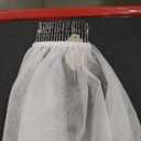 Double Layer Tulle Bridal Veil 2 Tier Sheer Wedding Veil with Comb, Light Ivory