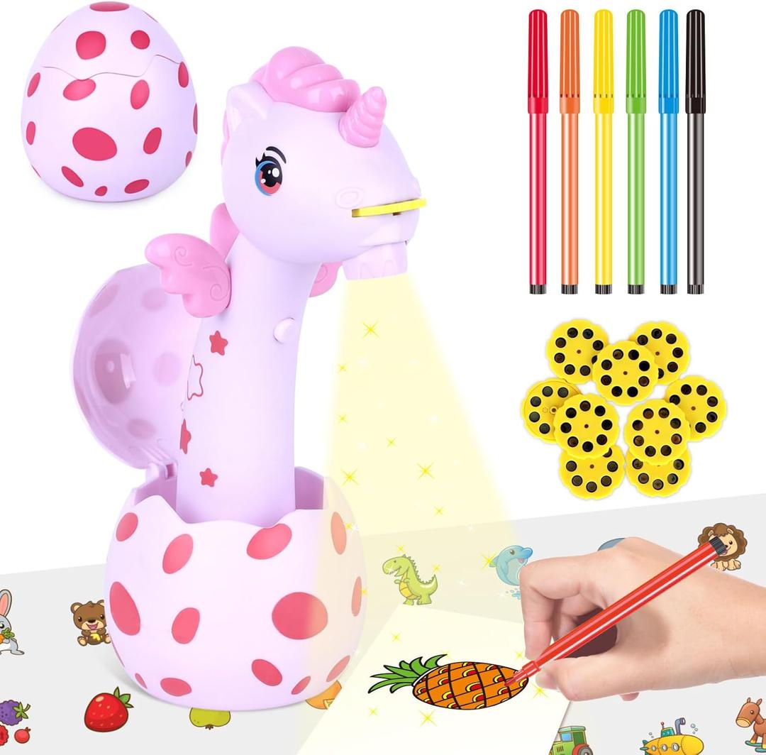 Sumsoltic Unicorn Drawing Projector for Kids with 72 Templates Kids Drawing Kit, Toys for 4+ Year Old GirlsPerfect for 3 4 5 6 Year Old Girls&Boys Birthday Idea Easter Gifts for Kids