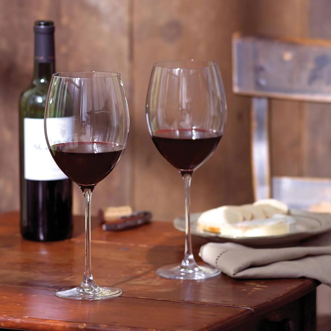 Harvest Bordeaux Waves Wine Glass Set