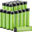 Amazon Basics 24-Pack Rechargeable AAA NiMH Batteries, 800 mAh, 1.2V, Low Self-Discharge, Pre-Charged, Recharge up to 1000x Times