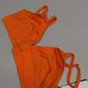 Organic Basics Womens Soft Touch Veil Triangle Bralette, Tangerine, Small