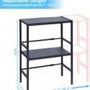 2-Tier Expandable Metal Storage Shelves, 150LBS Heavy Duty Shelving Units and Storage,Adjustable Utility Organization and Storage Shelf Rack For Kitchen Garage Laundry Bathroom Pantry Warehouse, 2 Tier11.8"d X 28.3"w X 30.9"h