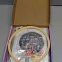 LOADSFUN 5 Pack Embroidery Kit for Beginners, Cross Stitch Kits with Floral Stamped Patterns, Hoop, Colorful Threads, Step by Step Instructions & Video, Needlepoint Kits for Adults (Flower Butterfly)