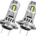 H7 Light Bulb,30,000LM Super Bright with Upgrade Chips, 6500K Cool White with Cooling Fan,Plug & Play, No Adapter Required, 1:1 Mini Size,IP68 Wateproof 50,000H long Lifespan, Pack of 2