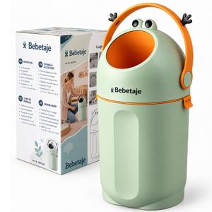 Bebetaje Diaper Pail with Odor Control, Uses Regular Trash Bags, Green