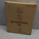 WhatsBedding 4 Inch Memory Foam Mattress Topper Twin Size, Supportive Fluffy Shredded Memory Foam Filled Pillow Top, Extra Soft Bed Topper for Back Pain Relief, 39x75 Inch (White)