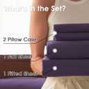 Cal King 4 Piece Sheet Set - Comfy Breathable & Cooling Bed Sheets Set, Soft and Wrinkle Free, Deep Pockets, Easy & Secure Fit, Hotel Luxury Bedding - Oeko-Tex - Purple