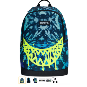 Hurley Men's Graphic Backpack, Blue Lazer/Black, One Size