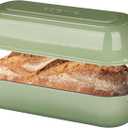 EDGING CASTING Enameled Cast Iron Loaf Pan with Lid, Bread pan, Dutch Oven Bread pan for Homemade Sourdough Bread Baking, 12.5x5.5 inch, 5qt, Pistachio Green