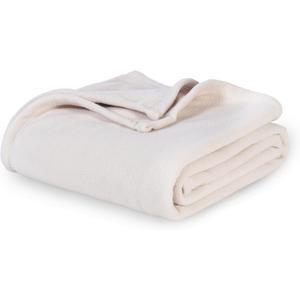 Berkshire Blanket Microfleece Twin Size Bed Blanket Macadamia,Lightweight Soft Breathable Plush Micro Fleece Blanket for Bed Couch Sofa,60x92 Inches