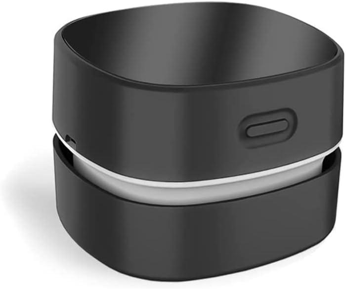 ODISTAR Desktop Vacuum Cleaner,Mini Table dust Sweeper Energy Saving,High Endurance up to 400 mins,Cordless&360 Rotatable Design for Cleaning Hairs,Crumbs,Computer Keyboard (Black Charging) (3.1 Inch)
