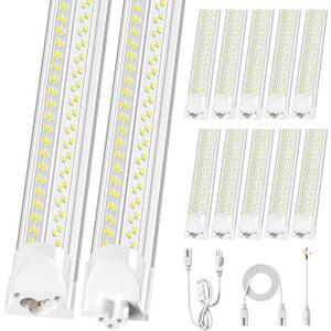 Super Bright 50W Led Shop Lights 4FT 10-Pack 5000K 7500LM For Garage Shop | 48inch Shop Light Linkable| 4' Led Ceiling Garage Lighting Light Fixtures For Garage Shop Workshop Warehouse Barn Lighting, 4FT-50W-10APCK
