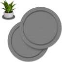Plant Saucer for Indoors, 2 Pack 6 Inch, Instantly Dry Diatomaceous Earth Plant Trays, Stone Plant Pot Saucers Drip & Drainage Tray, Womens Gifts for Home, Gray