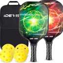 Pickleball Paddles Set of 2 USAPA Approved - Lightweight Carbon Fiber Pickleball Paddle Set for Men Women - Pickle Ball Set - 2 Rackets, 4 Balls, 1 Carry Bag for Beginners & Pros