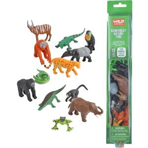 Wild Republic Rainforest Nature Tube, Toy Figures, Kids Gifts, Educational Toys for Kids, 12 Piece Set