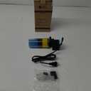 AquaMiracle Submersible Aquarium Filter 3-Stage in-Tank Filter with Dual Water Outlet & Aeration, 130GPH Internal Fish Tank Filter for 10-30 Gallon Aquariums