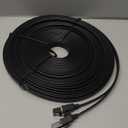 Senetem Cat 8 Ethernet Cable 100FT, High Speed 40Gbps 2000Mhz Flat Internet Network Patch Cord, RJ45 Shielded Outdoor&Indoor LAN Cable, Compatible for Gaming, PC, PS5/4/3, Xbox, Modem, Router (Black)